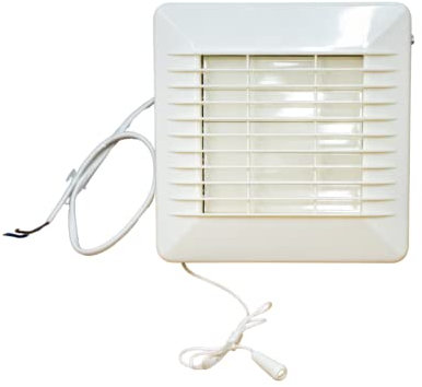 AirTech-UK Bathroom Extractor Fan Kitchen Exhaust Fan with Pull Cord 100mm/4 inches and 120m3/hr Modern Design Square Faced