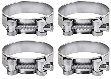 Lot de 4 colliers de serrage solides renforcés pour tuyaux de 74 à 79 mm