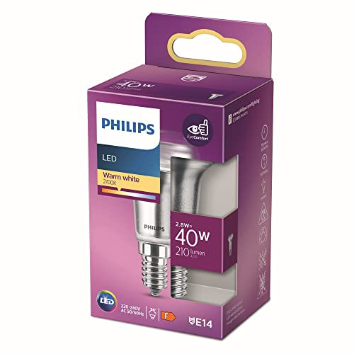 Philips ampoule LED Réflecteur R50 E14 40W Blanc Chaud, Verre