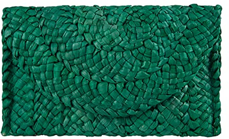 EVEOUT Handtasche aus gewebtem Stroh für Damen Vintage Clutches Brieftasche Strand Urlaubstasche
