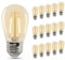 BESLAM S14 LED Ampoules à filament 2W, Ampoule Edison plastique Blanc Chaud 2200K E27 120LM, équivalente à 40W, pour remplacement d'ampoule de guirlande lumineuse extérieure étanche, 15 pièces