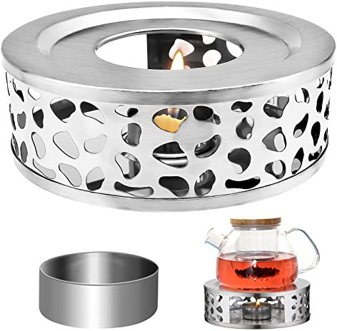 YAXIDAEVER Kaffeewärmer aus Edelstahl mit Teelichthalter, Kaffeewärmer, Teawarmer, Stövchen für Teekanne, für Teekannen mit einem Durchmesser von 60-145 mm