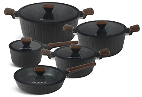 EDENBERG 10 TLG Topfset Induktion, Töpfe & Pfannen beschichtet, Kochtopf Set | induktions Töpfe Set, Kochtöpfe, Töpfe Induktion | Kochgeschirr Set, Topfset induktionsgeeignet