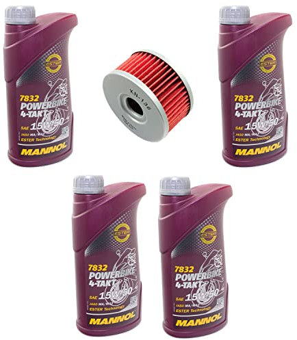 Motoröl Set 15W50 4 Liter + Ölfilter KN136 für Beta