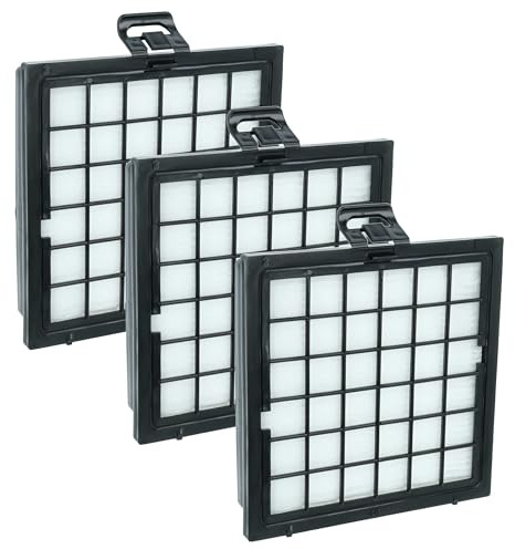 vhbw 3x Staubsaugerfilter Ersatz für BBZ151HF | 00483774, 00461667, 00578732, 00576093, VZ151HFB, 00650304 für Staubsauger - HEPA-Filter Schwarz Weiß