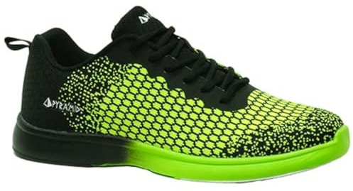 Pyramid Men's Path Lite Seamless Mesh Bowling Shoes - Black/Voltage Lime Size 11