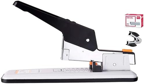 YOOPKA Hefter Schwerer Metallhefter Buchbinderheftung 210 Seiten 100-Blatt-Bindung Arbeitssparende Heftklammern Bürobedarf Tacker Büro (Color : E)