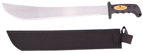 Edward Tools 18” Machete with Sheath - High Carbon Steel Blade Machete for Yard Work, Cutting Trees and Brush, Camping, Gardening - Heavy Duty Nylon Sheath with Belt Loop - Ergonomic Rubber Handle