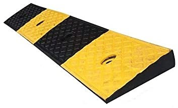 ANSNOW Gelbe Und Schwarze Bordsteinrampen, Rutschfeste Gummirampen Für Den Außenbereich, Langlebiges Auto-Uphill-Pad, Behindertengerechte Rollstuhlrampen, Hunderampen/Schwarz/100 * 15 * 3Cm