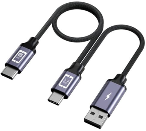 Znoogrn USB C Live Sound Card OTG Charge Adapter, Type C to USB C and USB A Splitter Cord Fast Charging Cable, 2 in 1 USB C Male to USB A Male Cahrging and USB C Male Audio Connector Adapter Cable
