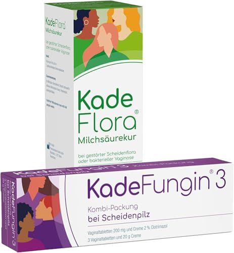 KadeFungin 3 Kombi-Packung + KadeFlora Milchsäurekur | 3-Tages-Therapie, Clotrimazol, zur Vorbeugung von bakteriellen Scheideninfektionen, schnelle Ansäuerung des Scheidenmilieus