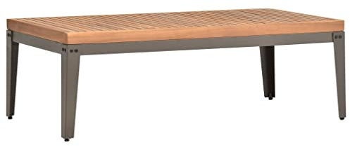 YUHI-HQYD Garten-CouchtischBeistelltisch,Mittel-Tische,Sofa Tische,Akzent-Tische,Lounge-Tische,Konsolentische,Multifunktionale Tische,für Wohnzimmer,Schlafzimmer, 110×55×35 cm Massivholz Akazie