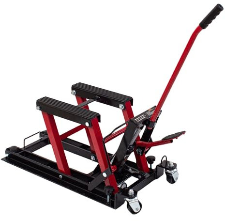 KATSU Tools Sollevatore Idraulico a Ponte per Moto ATV Quad Capacità Max 680 kg, Sollevatore Alzamoto Jack per Officina Riparazione Manutenzione 161242