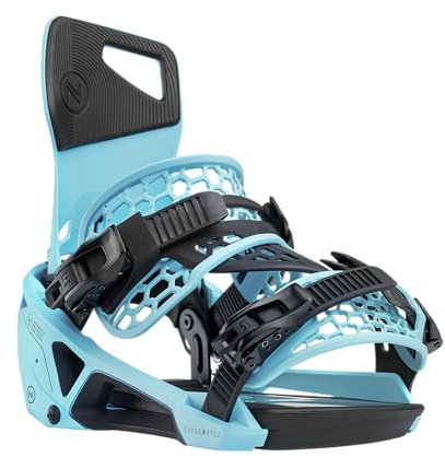 Nidecker OG Supermatic Fijaciones de Snowboard - Sistema de Apertura automática con Respaldo Alto reclinable - S - Esape Cyan 2025