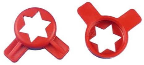 Zubehör for Eismaschinen, 1 Stück Eiscreme-Modellierkappe, roter Stern, Ersatzteil 26 mm, kompatibel mit Taylor-Softeismaschinen 708 602 8757 716 339
