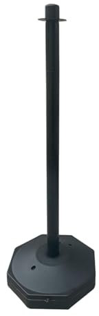 Amagogo 85 cm Verkehrsleitkegel Barriere Warnpfahl Vorsicht Pfosten Baukegel Straßensäule mit befüllbarer Basis für Parkplatz, Schwarz