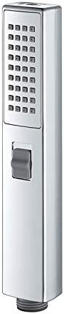 Handbrause Hochdruck-Regenbrause ABS-Handbrause mit 2 Sprüheinstellungen, quadratische Universal-Handbrause für Badezimmer, G1/2-Zoll-Anschluss, Chrom