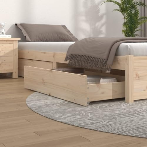 LXYZWRW Betten & Zubehör Bettschubladen 4-teilig Massivholz Kiefer