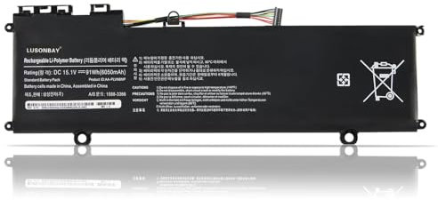 LUSONBAY AA-PLVN8NP Laptop Battery Replacement for Samsung NP770Z5E NP780Z5E ATIV Book 8 NP870Z5E NP870Z5G NP880Z5E 15.1V 91WH/6050mAh