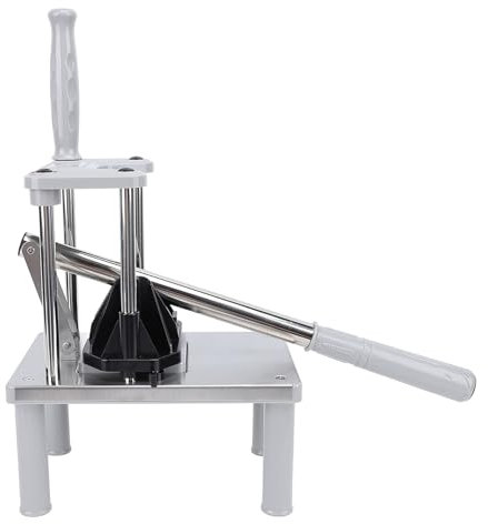 French Fry Cutter Potato Cucumber Cutter with Replacement Blades Heavy Duty Stainless Steel Ergonomic Handle for Vegetables Fruits Commercial Slicer Whole Potatoes Carrots