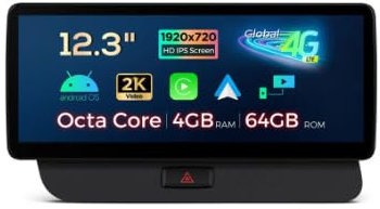 AUTORADIO CAR TABLET GPS PER Audi Q5 Android 13 WiFi XTRONS QLA22UCA12Q5L 12.3 Carplay Auto 4G