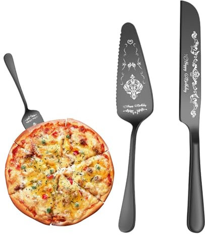 Cake-Server Set Geheime Zutat Mit Tortenmesser Und Personalisierter Gravur – Hochzeitsgeschenke Für Brautpaar, Geburtstag, Jubiläum, Geschenkidee, Hochzeits Tortenmesser Und Server Set, Edelstahl Tita