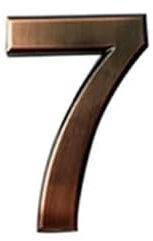 GFDSGRE House Numbers 1Pcs Bronze Digital Door Number Plate Self-adhesive Mailbox Outdoor Address Numbers Sign Apartment Office Hotel Room Door Number Front Door Numbers(Number 7)