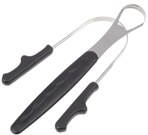TOVINANNA Pulisci Lingua in Acciaio Inox e Pp, a Forma di U, Riutilizzabile, per Rimuovere Residui e Alito Cattivo, per Igiene Orale Quotidiana