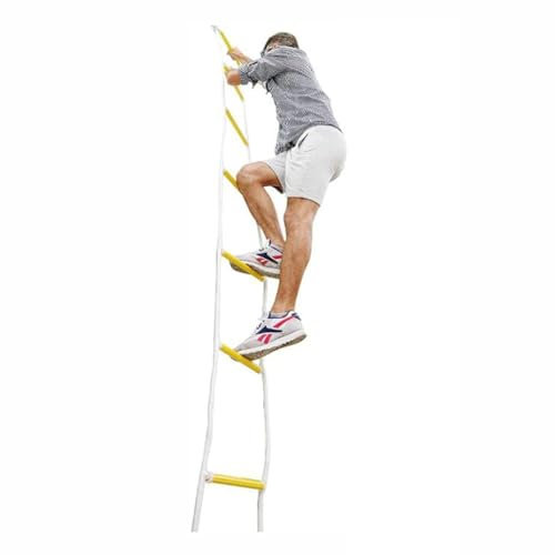 GAGULHAH Feuerleitern mit Karabiner, Notleitern, Mehrzweck-Evakuierungsleiter für Kinder und Erwachsene, Flucht aus Fenstern und Balkonen/8M/26Ft