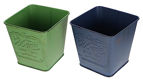 Toyvian 2pezzi Secchio Per Fiori in Secchio Per Piantare in Battuto Per Vintage Contenitore Per Piante Da Giardinaggio Resistente e Durevole