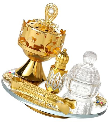 Juego de quemadores de incienso de hierro de vidrio con charola, pinzas, tarro, centros de mesa, decoración para dormitorio, chimeneas