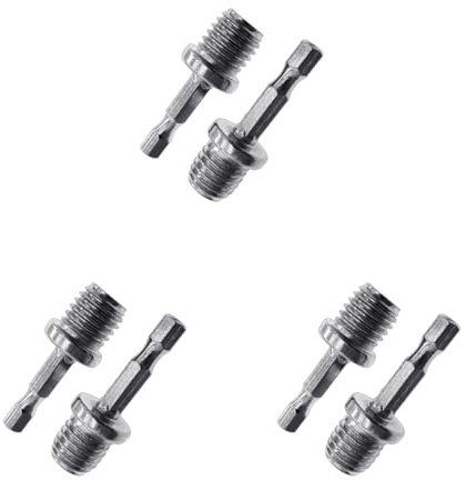 2X 1/4 Hexagon Connecting Rod Adapter Drill Chuck M14 Stainless Steel Drilling Accessories Polishing Disc 1/4 Connecting Rod Adapter Drill Chuck M14 2X Stainless Steel