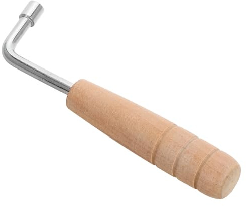 GETAJGHSD Robuster Lyra Harfen Stimmschlüssel mit Holzgriff Präzises Reparatur und Einstellwerkzeug für Saiteninstrumente Effizienter Vierkant Stimmhebel