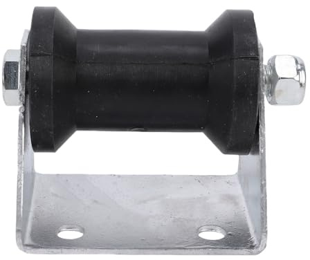 Dpofirs 4 Inch Boat Trailer Roller with Panel Bracket, Rubber Keel Roller Assembly Kit for Boat Yachts Ships, Heavy Duty Rustproof Steel Frame, Smooth Towing Trailer Accessories