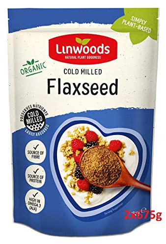 Linwoods Organic Milled Flaxseed, 425 g - Pack of 2.
