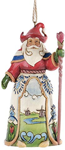 Jim Shore Heartwood Creek Dekofigur Weihnachtsmann aus Kunstharz, zum Aufhängen, 11,4 cm