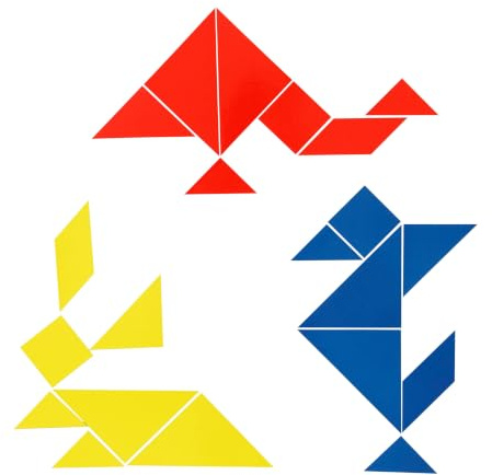 Betzold - Magnetisches Tangram - Raumvorstellung Geometrie Lernspiel Mathematik