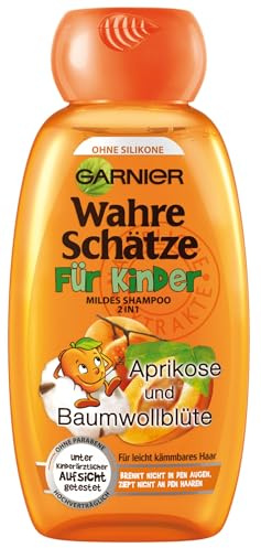 Garnier 2in1 Shampoo, mild, für Kinder, reinigt besonders schonend, brennt nicht in den Augen, ohne Parabene, ohne Silikone, Wahre Schätze, 1er Pack (1 x 250 ml)