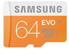 Samsung Carte Mémoire SDXC UHS-I EVO Micro SD Classe 10 64 Go Avec Adaptateur SD
