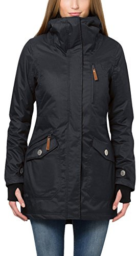 Berydale Parka da donna impermeabile e antivento, Donna, Nero, XL