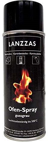 Honbeanify Ofenspray Ofenlack 400 ml für Ofenrohre Kamine Öfen gussgrau Senotherm hitzebeständig