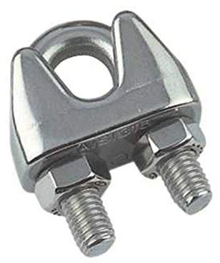 HAMBURGER TAUWERK-FABRIK EST. 1901 Bügelseilklemme Drahtseilklemme Edelstahl V4A INOX Drahtseil Seilklemme Klemme 5mm - 10 Stück