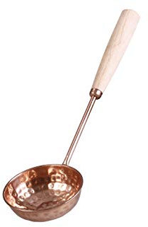 Eliga - Mestolo in rame con manico in legno