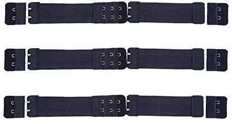 3 Sets Adjustable Wig Straps Elastic Bands with Hooks for Wigs Grip Band Wigs Caps Sewing Making DIY Accessories (Black Width 3.0 cm)