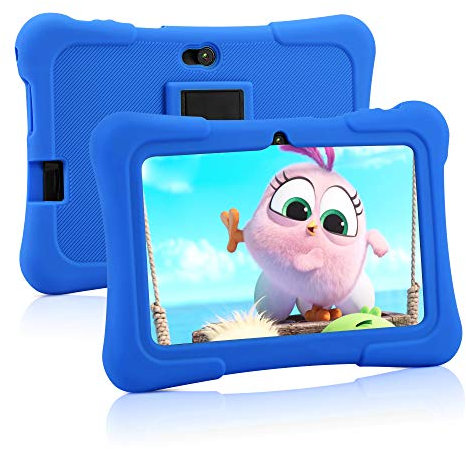 PRITOM Kids Tablets 7 Inch, WiFi Tablets for Children, Android 13, 32GB ROM,512GB Expand, Toddler Tablet, BT, Dual Camera, Parental Control,Kids Software Pre-Installed for Educating, Gaming(Dark Blue)