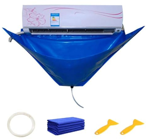 LSFYYDS Limpieza del aire acondicionado, protección antipolvo, cubierta para la limpieza del aire acondicionado, aire acondicionado de pared, tubos de agua, funda protectora para la casa