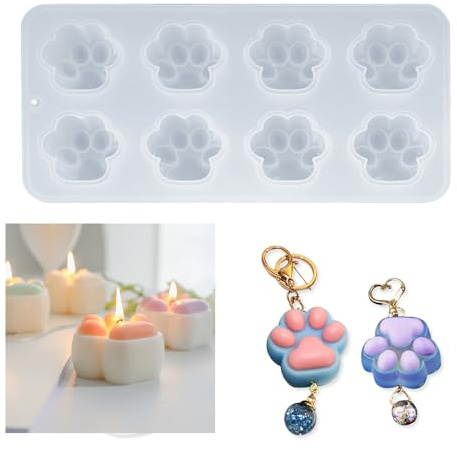 iSuperb Silikon Tierform Harz Epoxidharz Tiere Silikonformen Animal Resin Molds DIY Schmuck für Anhänger Schmuckherstellungs-Sets (Cat Paw)