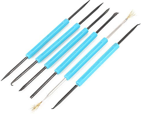 6Pcs Soldering Assist Aid Repair Tool, Auxiliary Tool Repairing Solder Pick, Double-Headed for Electronics Soldering Electronics Repair