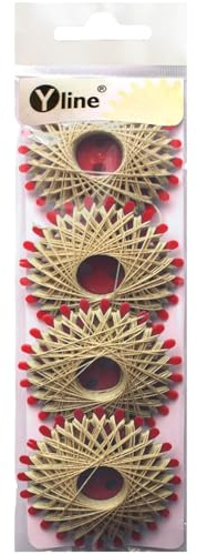 4 Sterne a. 20 m Sternzwirn Polyester natur - beige, Sternchenzwirn Stern - Zwirn, sl, (0,06 € / m), 3171-15