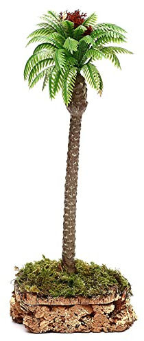 Holyart Miniaturpflanzen für Krippen: Palme mit Basis aus Kork, 20 cm Reale Höhe
